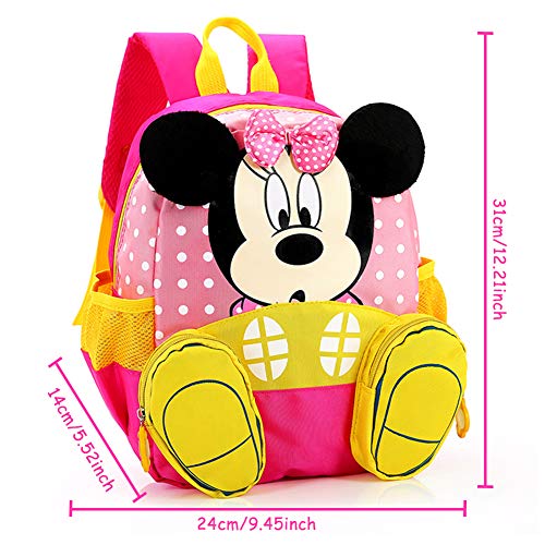 CYSJ Mochilas Escolares, Mochila 3D Minnie Mickey Mouse, Mochila Escolar para Niños, Mochila de Gran Capacidad,Mochila de Viaje para Deportes al Aire Libre, Regalo de Cumpleaños para Niños