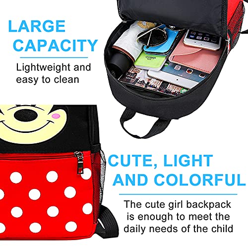 CYSJ Mochilas Escolares, Mochila 3D Minnie Mickey Mouse, Mochila Escolar para Niños, Mochila de Gran Capacidad,Mochila de Viaje para Deportes al Aire Libre, Regalo de Cumpleaños para Niños