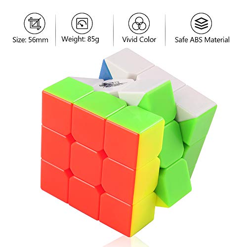 D-FantiX Cyclone Boys Cubo Mágico, 3x3x3 Speed Cube, 56mm Puzzle Cubo de Velocidad Rompecabezas Stickerless, Extremadamente rápido Mágico Speed Cubo Puzzle Juguetes