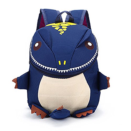 DafenQ Mochila Infantil 3D Dinosaurio Guardería Bolsas PequeñA Bebé Primaria Bolsa para Niños (Azul Marino)