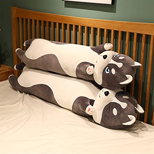 DAGCOT Almohadas de Lectura lumbares Tamaño de Gran tamaño Largos Juguetes de Peluche for Dormir Muñecas Relleno Suave Animal Almohada for Perros for niños Niñas (Color : Open Eyes, Height : 110cm)