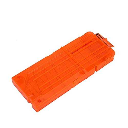 Dart Clip Soft Bullet Gun Clip Clip de Recarga rápida para Nerf N-Strike Elite Series Blasters Kid Toy Gun(Naranja Transparente)