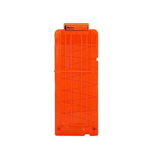 Dart Clip Soft Bullet Gun Clip Clip de Recarga rápida para Nerf N-Strike Elite Series Blasters Kid Toy Gun(Naranja Transparente)