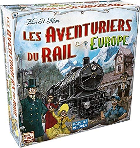 Days of Wonder Ticket to Ride - Europe Niños Estrategia - Juego de tablero (Estrategia, Niños, 60 min, Niño/niña, 8 año(s), Alan R. Moon) - Idioma Francés