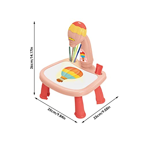 De proyector de Dibujo para niños - Juego de Tablero de Pintura de proyector para niños para calco Proyector Inteligente para niños Aprenda a Dibujar Escritorio de Esbozo para niños niñas de 3 a 8 a