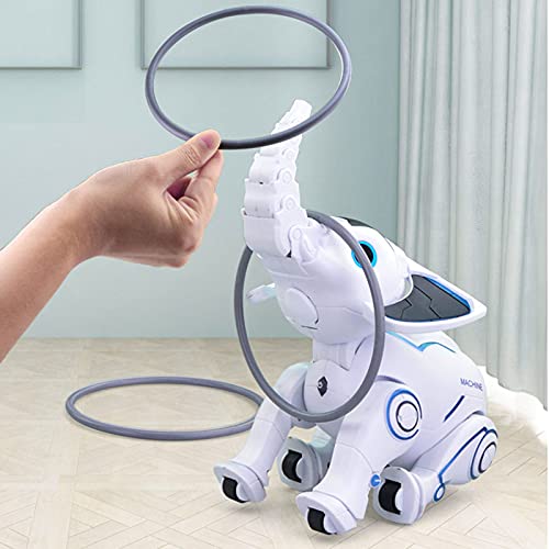 deAO Elefante Robot Inteligente Juguete Programable a Control Remoto con Comando de Voz, Función de Movimiento y Bailes, Luz y Sonidos Juguete Interactivo Infantil