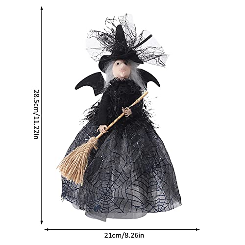 Decoración de Brujas, muñecas de Halloween, muñeca de Bruja navideña con Base cónica Decoración de atmósfera mágica, Figura Coleccionable de Bruja de la Cosecha de otoño de Halloween