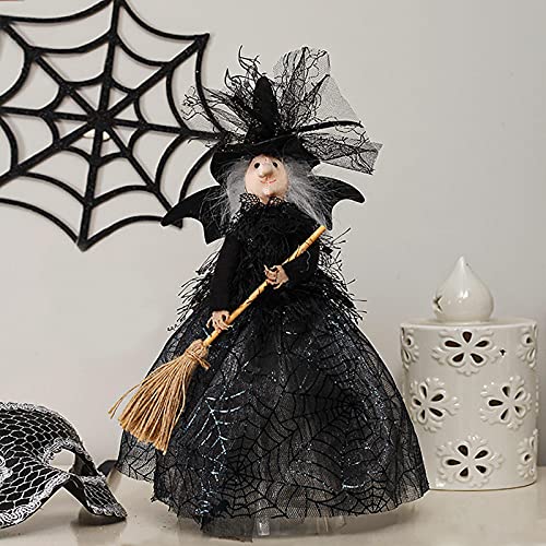 Decoración de Brujas, muñecas de Halloween, muñeca de Bruja navideña con Base cónica Decoración de atmósfera mágica, Figura Coleccionable de Bruja de la Cosecha de otoño de Halloween