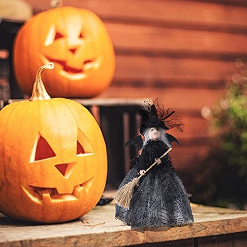 Decoración de Brujas, muñecas de Halloween, muñeca de Bruja navideña con Base cónica Decoración de atmósfera mágica, Figura Coleccionable de Bruja de la Cosecha de otoño de Halloween