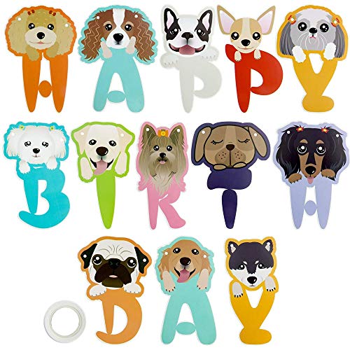 Decoración de Cumpleaños para Perros, Banner de Cumpleaños para Perros, Fiesta de Cumpleaños Temática para Mascotas, Globo de Cumpleaños para Mascotas, para Celebrar Cumpleaños de Mascotas