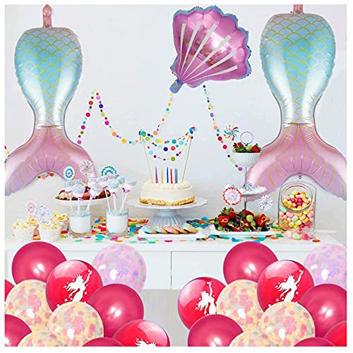 Decoración De Fiesta De Sirena Globo De Sirena Sirena DecoracióN De CumpleañOs Globo Sirena CumpleañOs Globos De Sirena De Aluminio para Fiesta Temática De Mar Sirena Cumpleaños Boda 7 Pieza