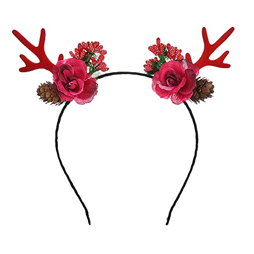 Decoraciones De Diadema Navideña Una Variedad De Estilos De Adornos Navideños Flor Ciervo Diadema Diadema Cornamentas Diadema Rojo