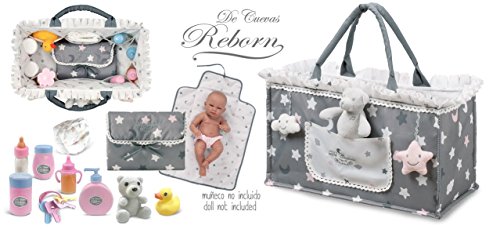 Decuevas Toys - Canastilla sky cambiador reborn con accesorios, multicolor (53924)