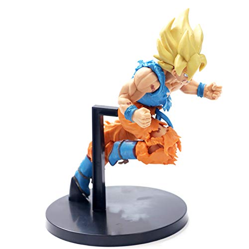 DEERO Dragon Ball Z Son Goku Figura de acción Super Saiyan Assault PVC Dragon Ball Z Modelo DBZ Colección Modelo (A Real Boxed)