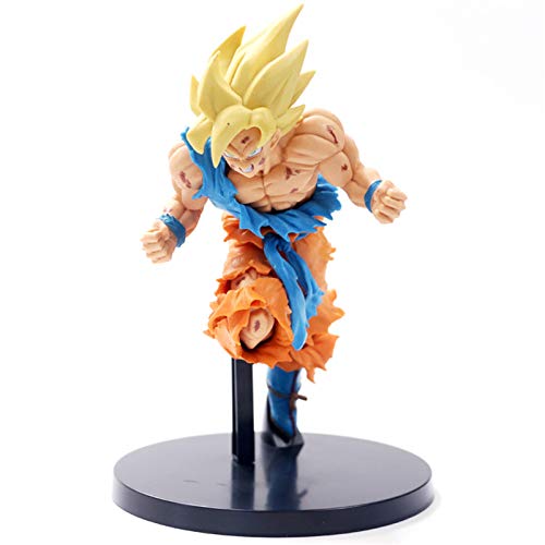 DEERO Dragon Ball Z Son Goku Figura de acción Super Saiyan Assault PVC Dragon Ball Z Modelo DBZ Colección Modelo (A Real Boxed)