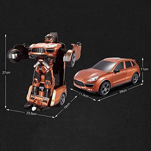 Deformado control remoto coche King Kong juguete Hornet Optimus Drift coche robot carga niño regalo 2.4G RC transformadores truco coche robot luces sonidos 360 grados rotación deriva