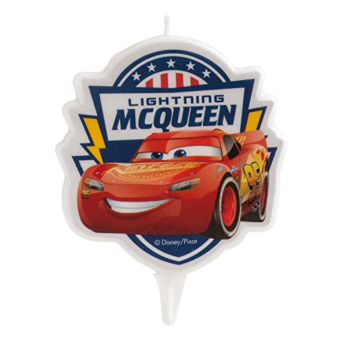 Dekora - Velas Cumpleaños Originales | Vela de Cumpleaños 2D de Rayo McQueen para Tartas Infantiles - 7,5 cm