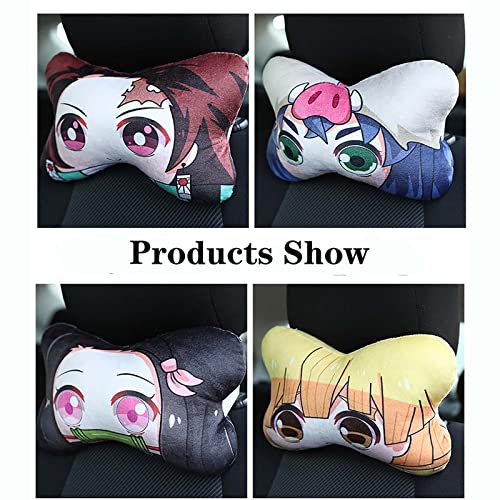 Demon Slayer Kimetsu No Yaiba para Agatsuma Zenitsu Almohada De Coche Anime Felpa Almohada De Dibujos Animados Sofá Sala De Estar Dormitorio Dormitorio DecoracióN 25cm