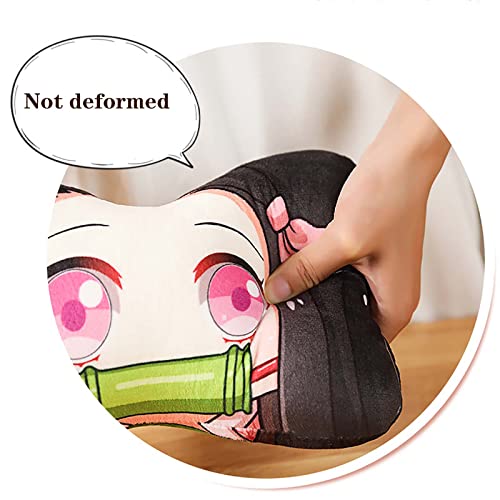 Demon Slayer Kimetsu No Yaiba para Kamado Nezuko Almohada De Coche Anime Felpa Almohada De Dibujos Animados Sofá Sala De Estar Dormitorio Dormitorio DecoracióN 25cm