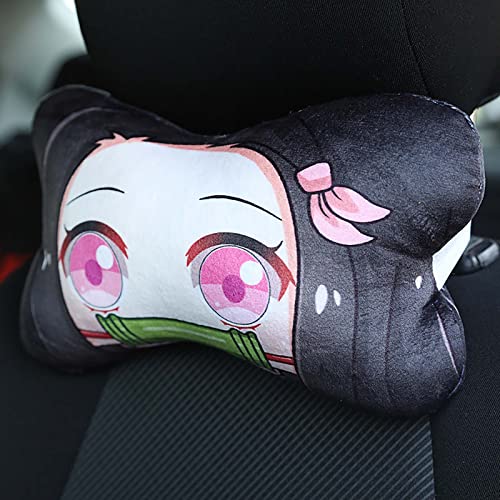 Demon Slayer Kimetsu No Yaiba para Kamado Nezuko Almohada De Coche Anime Felpa Almohada De Dibujos Animados Sofá Sala De Estar Dormitorio Dormitorio DecoracióN 25cm