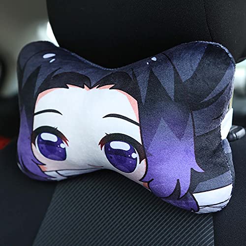 Demon Slayer Kimetsu No Yaiba para Kochou Shinobu Almohada De Coche Anime Felpa Almohada De Dibujos Animados Sofá Sala De Estar Dormitorio Dormitorio DecoracióN 25cm