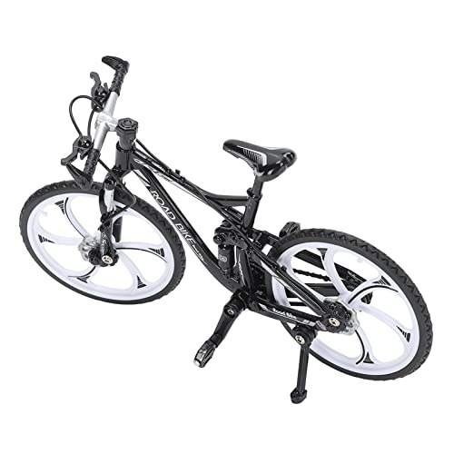 Denkerm Modelo de Bicicleta, Modelo de Bicicleta Giratorio Innovador de Aleación de Juguete, Manualidades Finas para Niños para Colección para Racing Club(Negro)