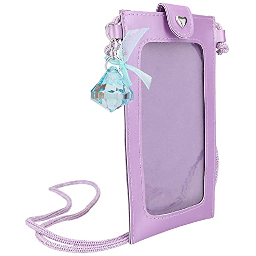 Depesche-TOPModel teléfono móvil en diseño glamuroso, Funda de Color Lila para Smartphone, con Ventana, Aprox. 17 x 9 x 1,5 cm, Morado (11591)