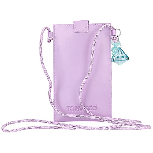 Depesche-TOPModel teléfono móvil en diseño glamuroso, Funda de Color Lila para Smartphone, con Ventana, Aprox. 17 x 9 x 1,5 cm, Morado (11591)