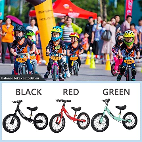 DFBGL Bicicleta de Equilibrio Ligera Rueda Trasera Ajustable de 14 Pulgadas Freno de aleación Bicicleta de Empuje Manual para niños Neumáticos Bicicleta de Entrenamiento sin Pedales