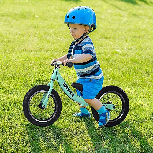 DFBGL Bicicleta de Equilibrio Ligera Rueda Trasera Ajustable de 14 Pulgadas Freno de aleación Bicicleta de Empuje Manual para niños Neumáticos Bicicleta de Entrenamiento sin Pedales