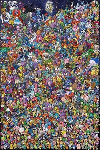 DFRTY Puzzle de Pokemon 1000 Piezas Rompecabezas de Madera para Adultos Paisaje Atractivo Juego Rompecabezas Juguetes Divertidos para Adultos Niños Adolescentes