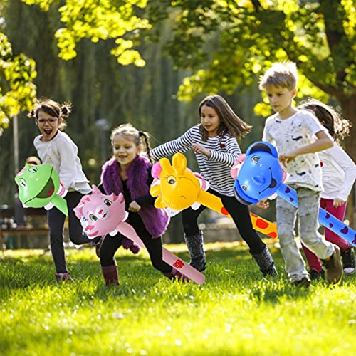 dfsda Animales Inflables, Globos Creativos De Animales De La Selva con Sonido, Flotador De Fideos para Piscina Juguete Portátil para Niños, Palos De Auge Inflable Accesorios De Escenario