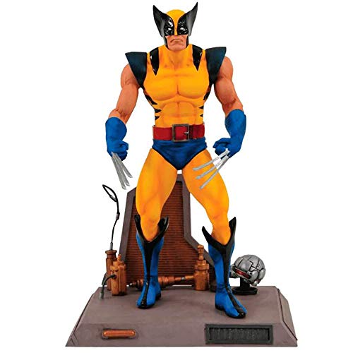 Diamond- Wolverine Lobezno Traje Amarillo Figura 18 cm con Base Marvel Select, Color (DIADIA83698)