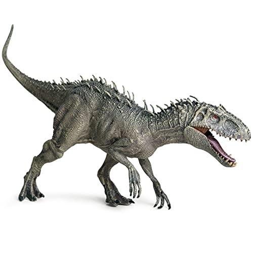 Dibiao Dinosaurio Juguete Indominus Rex Simulación Realista Dinosaurio con Mocable Boca Educativa Prehistórica Modelo Animal Juguete Gris