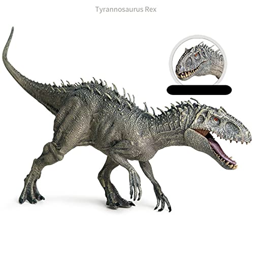 Dibiao Dinosaurio Juguete Indominus Rex Simulación Realista Dinosaurio con Mocable Boca Educativa Prehistórica Modelo Animal Juguete Gris