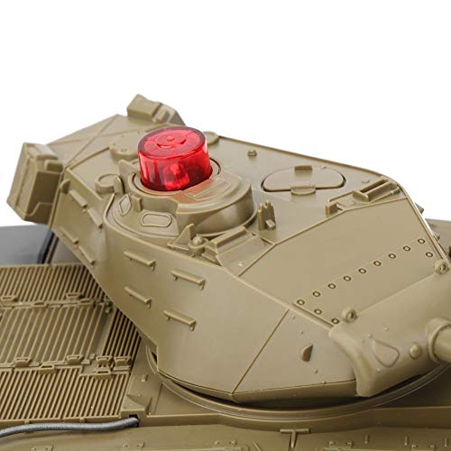 Dilwe 1/30 Tanque RC, 2.4Ghz Modelo de Tanque de Vehículo de Control Remoto Toy Fort 270 Grados Gira Apto para Niños Kid Toy Gift(Verde)