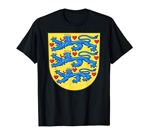 Dinamarca Escudo de armas medieval heráldica Camiseta