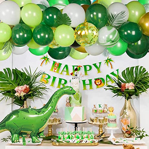 Dinosaur Decoracion Cumpleaños Niño, Globos de Dinosaurios Selva Fiesta de Cumpleaños Decoracion Cumpleaños Globos para Infantil Dinosaur Fiesta de Cumpleaños Decoracion