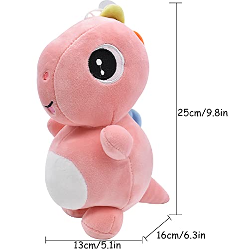 Dinosaur Plushie Stuffed Toy Animals Plushies Kawaii Cartoon Dinosaur Plush Doll Cute Toy Plush Stuffed Toy for Car Home Decoration Dinosaur Toys for Girls Boys Birthday Gifts 9.8 Inch