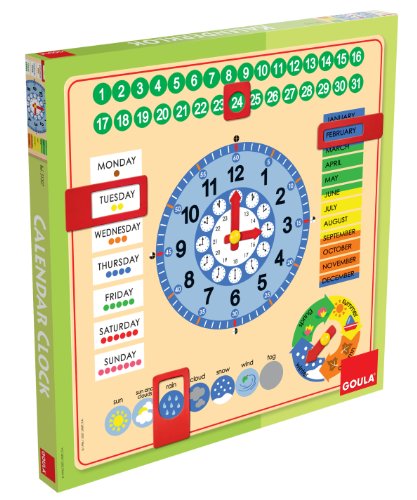 Diset Goula - Reloj y Calendario en inglés, Material Educativo 51307