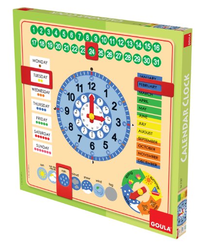 Diset Goula - Reloj y Calendario en inglés, Material Educativo 51307