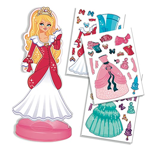 Diset - Magnetics vestidos princesa - Juego educativo con piezas magneticas para niños a partir de 3 años