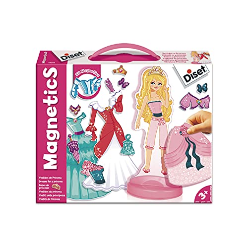 Diset - Magnetics vestidos princesa - Juego educativo con piezas magneticas para niños a partir de 3 años