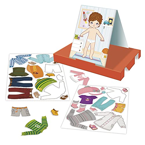 Diset - Magnetics vestir niño/niña - Juego educativo con piezas magneticas para niños a partir de 3 años