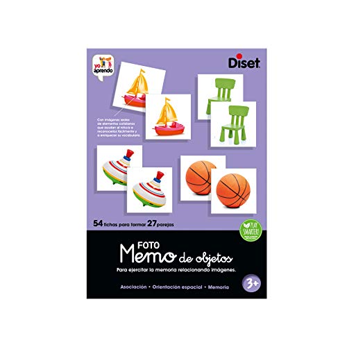 Diset - Memo Photo Objects - Juego educativo de memoria visual para niños a partir de 3 años