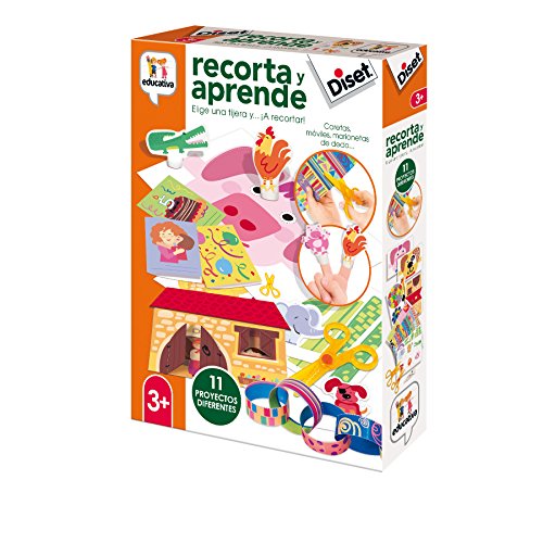 Diset- Recorta y Aprende Juego Educativo para Niños, Multicolor, 13 Piezas (68951)