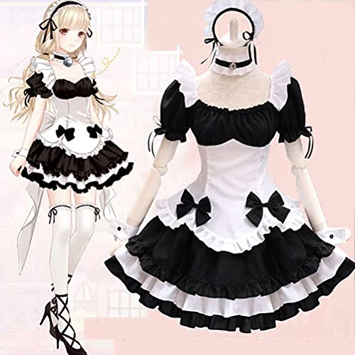 Disfraces de sirvienta de Lolita Nikki Dress UP Game Disfraz de cosplay Disfraz de sirvienta de chocolate blanco y negro Disfraz de sirvienta de Halloween Disfraz de cosplay de fiesta Disfraz