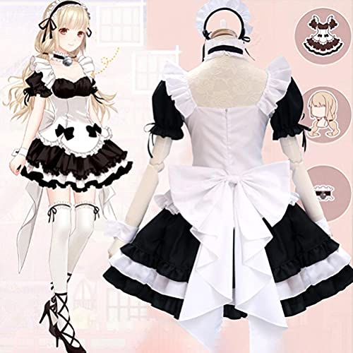 Disfraces de sirvienta de Lolita Nikki Dress UP Game Disfraz de cosplay Disfraz de sirvienta de chocolate blanco y negro Disfraz de sirvienta de Halloween Disfraz de cosplay de fiesta Disfraz