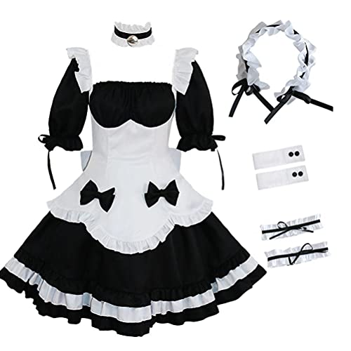 Disfraces de sirvienta de Lolita Nikki Dress UP Game Disfraz de cosplay Disfraz de sirvienta de chocolate blanco y negro Disfraz de sirvienta de Halloween Disfraz de cosplay de fiesta Disfraz