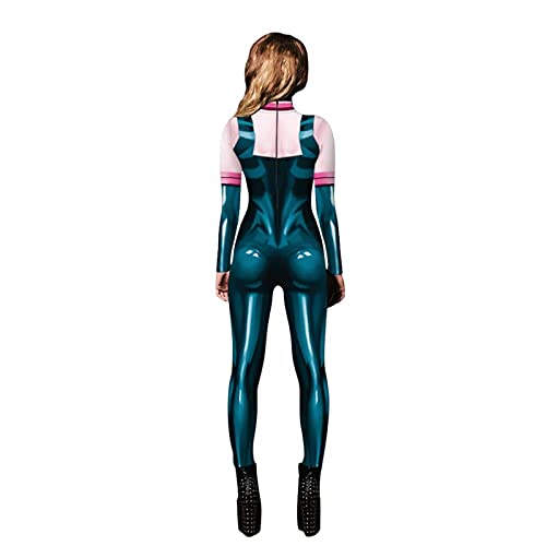 Disfraz de Anime My Hero Academia Asui Tsuyu, disfraz de cosplay OCHACO URARAKA para Halloween, disfraz de baile de Halloween, para mujeres y niñas (color: A, tamaño: S)